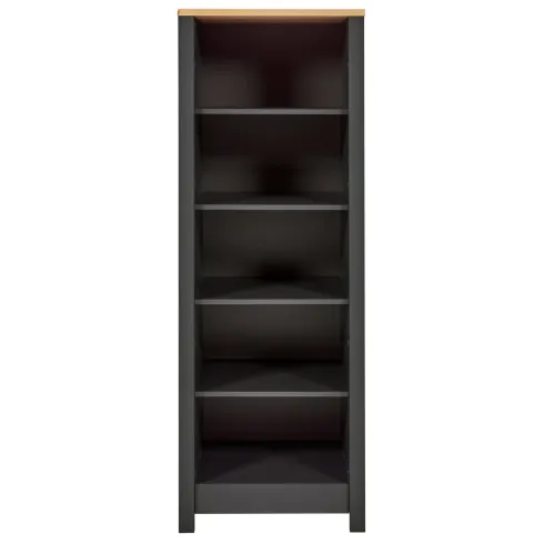 Mobile Scaffale Cucina Aperto 4 Ripiani Regolabili Antracite Rovere