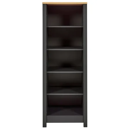 Mobile Scaffale Cucina Aperto 4 Ripiani Regolabili Antracite Rovere