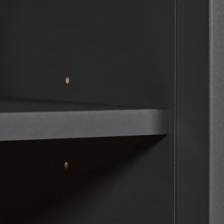 Pensile Cucina Antracite Rovere con Ripiani in Vetro 2 Ante 130x33 cm