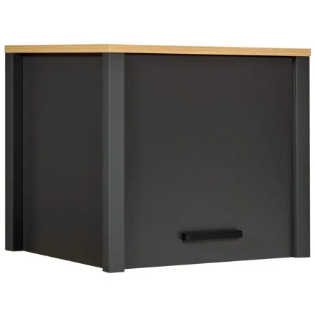 Pensile Cucina Singolo Antracite Rovere con Anta Soft-Close 70x60 cm