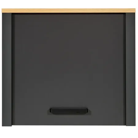 Pensile Cucina Singolo Antracite Rovere con Anta Soft-Close 70x60 cm