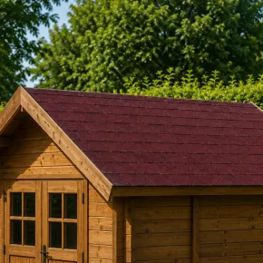 Tegole Canadesi Rosso Bituminose con Graniglia 3m2 Casetta da Giardino 2