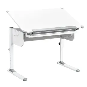 Kit Scrivania Blu Tavolo da Disegno Inclinabile in Legno Pino Cameretta Bambino 2