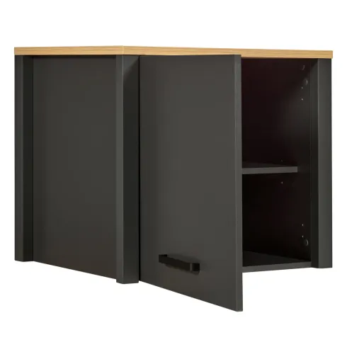 Cucina Modulare 300 cm Antracite Rovere Mobili Colonna 2 Pensili