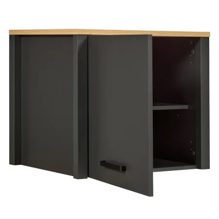 Cucina Modulare 300 cm Antracite Rovere Mobili Colonna 2 Pensili