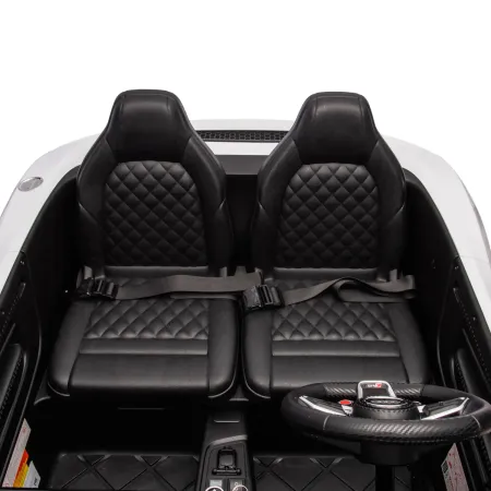 Auto Elettrica per Bambini Audi R8 Big 24V Bianco con Sedile in Pelle