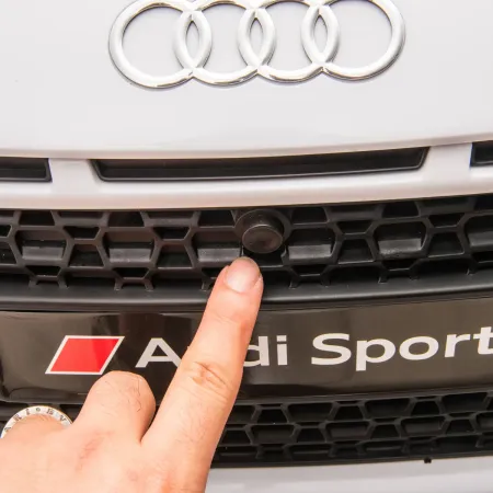 Auto Elettrica per Bambini Audi R8 Big 24V Bianco con Sedile in Pelle