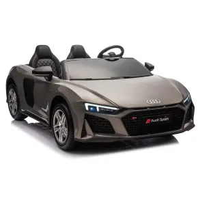 Auto Elettrica per Bambini Audi R8 Big 24V Grigio con Sedile in Pelle