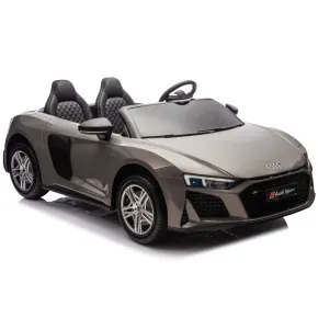 Auto Elettrica per Bambini Audi R8 Big 24V Grigio con Sedile in Pelle 2