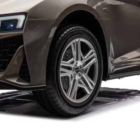 Auto Elettrica per Bambini Audi R8 Big 24V Grigio con Sedile in Pelle