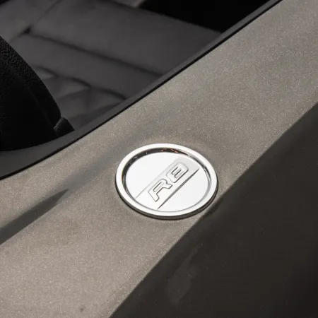 Auto Elettrica per Bambini Audi R8 Big 24V Grigio con Sedile in Pelle