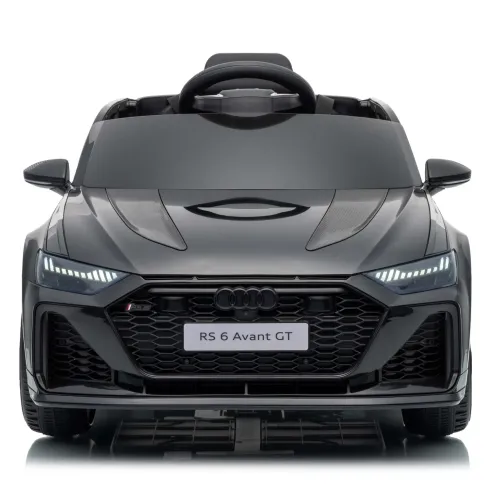 Auto Elettrica Bambini Audi RS6 GT Nero 12V con LED Radiocomando