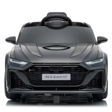 Auto Elettrica Bambini Audi RS6 GT Nero 12V con LED Radiocomando