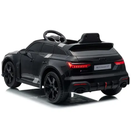 Auto Elettrica Bambini Audi RS6 GT Nero 12V con LED Radiocomando
