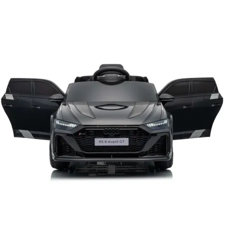 Auto Elettrica Bambini Audi RS6 GT Nero 12V con LED Radiocomando