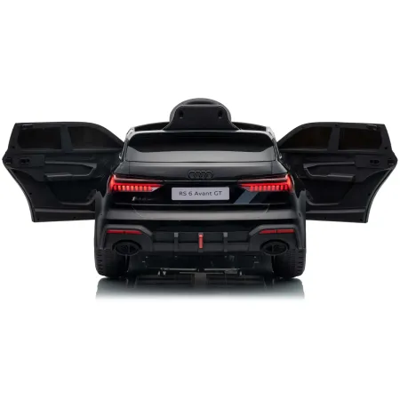 Auto Elettrica Bambini Audi RS6 GT Nero 12V con LED Radiocomando
