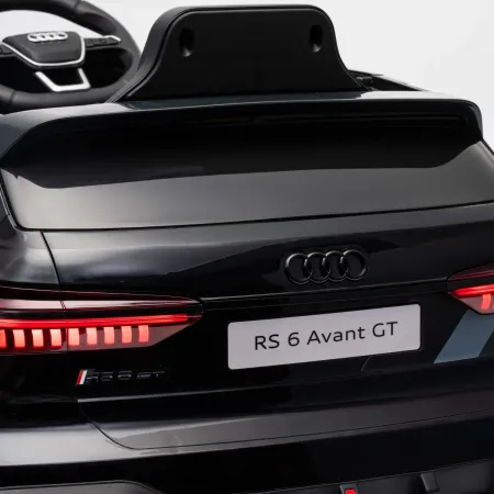 Auto Elettrica Bambini Audi RS6 GT Nero 12V con LED Radiocomando