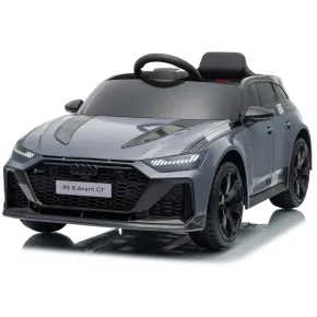 Auto Elettrica Bambini Audi RS6 GT Grigio 12V con LED Radiocomando