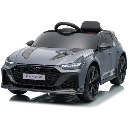 Auto Elettrica Bambini Audi RS6 GT Grigio 12V con LED Radiocomando