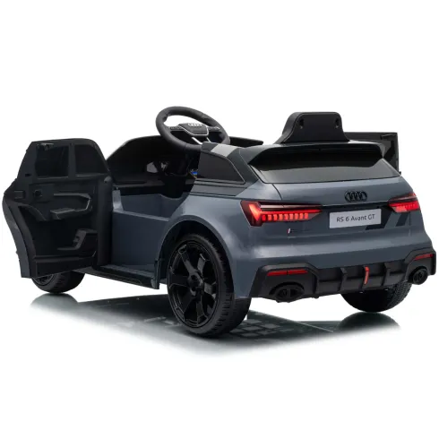 Auto Elettrica Bambini Audi RS6 GT Grigio 12V con LED Radiocomando