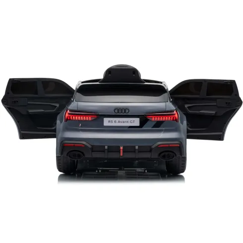 Auto Elettrica Bambini Audi RS6 GT Grigio 12V con LED Radiocomando