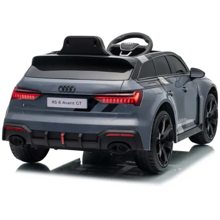 Auto Elettrica Bambini Audi RS6 GT Grigio 12V con LED Radiocomando