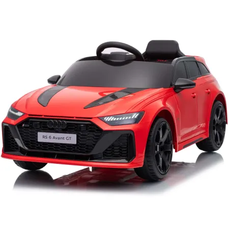 Auto Elettrica Bambini Audi RS6 GT Rosso 12V con LED Radiocomando