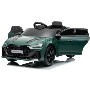 Auto Elettrica Bambini Audi RS6 GT Verde 12V con LED Radiocomando 2
