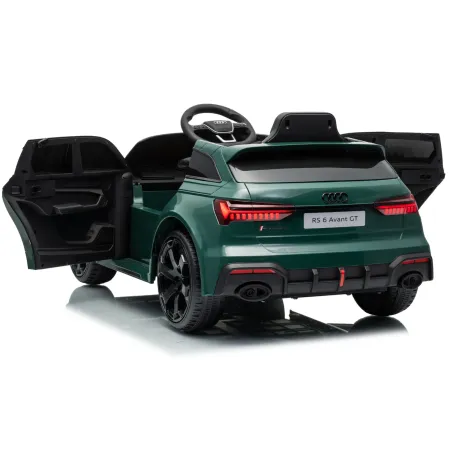 Auto Elettrica Bambini Audi RS6 GT Verde 12V con LED Radiocomando