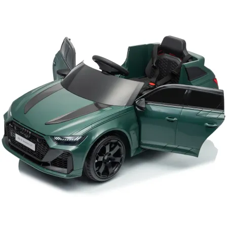 Auto Elettrica Bambini Audi RS6 GT Verde 12V con LED Radiocomando