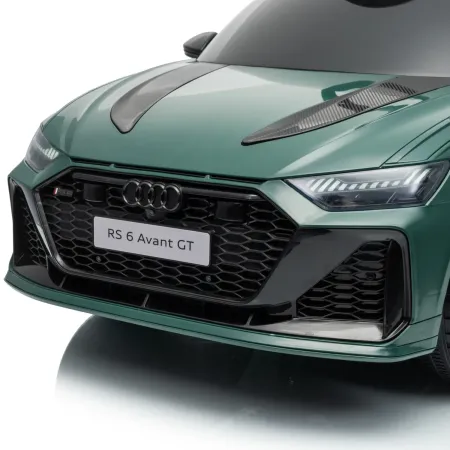 Auto Elettrica Bambini Audi RS6 GT Verde 12V con LED Radiocomando