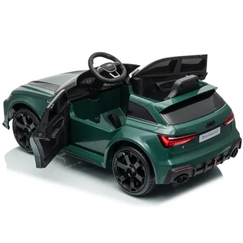 Auto Elettrica Bambini Audi RS6 GT Verde 12V con LED Radiocomando