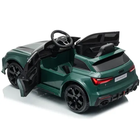Auto Elettrica Bambini Audi RS6 GT Verde 12V con LED Radiocomando