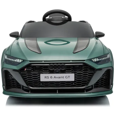 Auto Elettrica Bambini Audi RS6 GT Verde 12V con LED Radiocomando