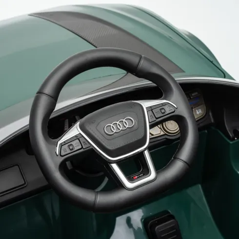 Auto Elettrica Bambini Audi RS6 GT Verde 12V con LED Radiocomando