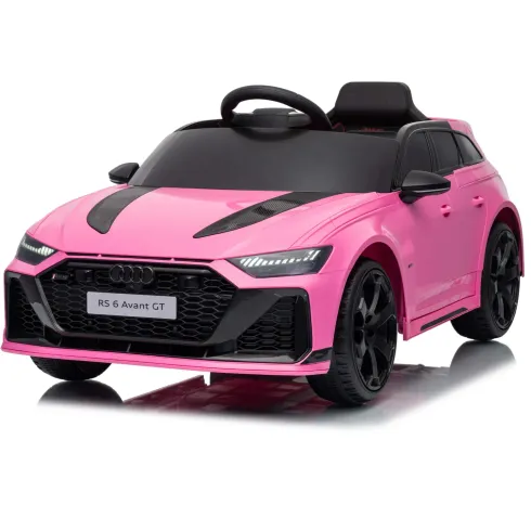 Auto Elettrica Bambini Audi RS6 GT Rosa 12V con LED Radiocomando