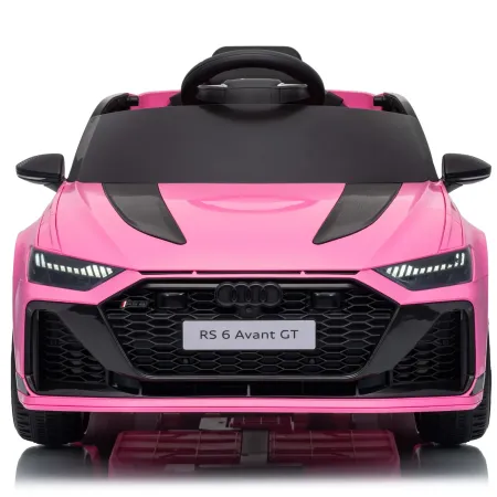 Auto Elettrica Bambini Audi RS6 GT Rosa 12V con LED Radiocomando