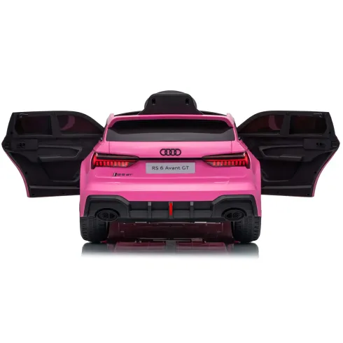 Auto Elettrica Bambini Audi RS6 GT Rosa 12V con LED Radiocomando