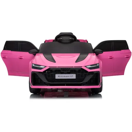 Auto Elettrica Bambini Audi RS6 GT Rosa 12V con LED Radiocomando