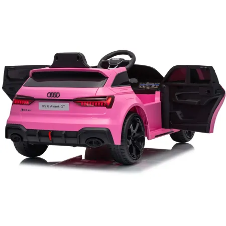 Auto Elettrica Bambini Audi RS6 GT Rosa 12V con LED Radiocomando