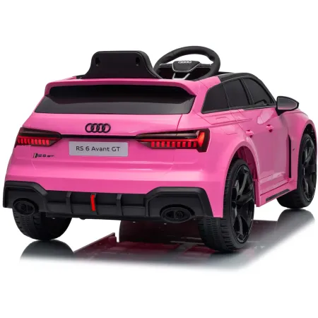 Auto Elettrica Bambini Audi RS6 GT Rosa 12V con LED Radiocomando