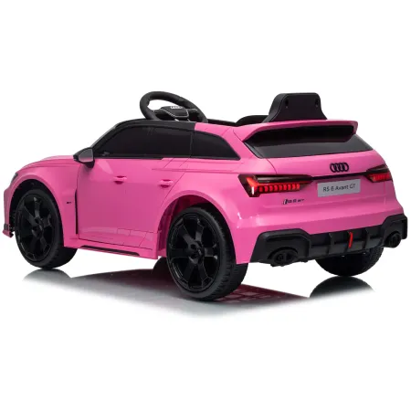 Auto Elettrica Bambini Audi RS6 GT Rosa 12V con LED Radiocomando
