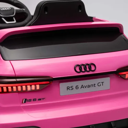 Auto Elettrica Bambini Audi RS6 GT Rosa 12V con LED Radiocomando