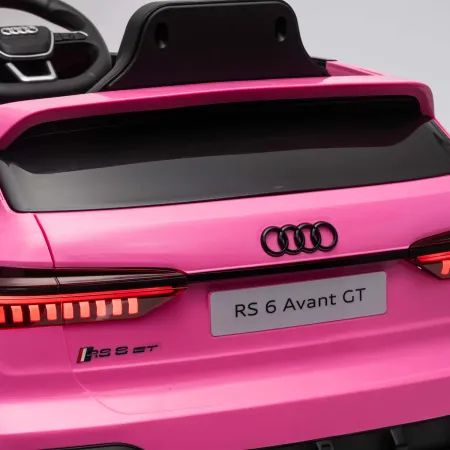 Auto Elettrica Bambini Audi RS6 GT Rosa 12V con LED Radiocomando