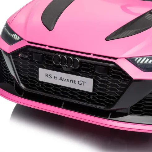 Auto Elettrica Bambini Audi RS6 GT Rosa 12V con LED Radiocomando
