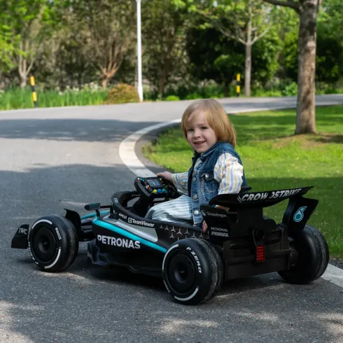 Macchina Elettrica per Bambini Mercedes Formula 1 12V Nero Ruote EVA