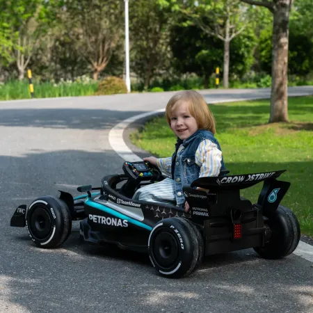 Macchina Elettrica per Bambini Mercedes Formula 1 12V Nero Ruote EVA