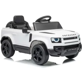 Defender Small Macchina Elettrica per Bambini 12V Bianco MP3 Luci LED