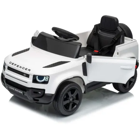 Defender Small Macchina Elettrica per Bambini 12V Bianco MP3 Luci LED