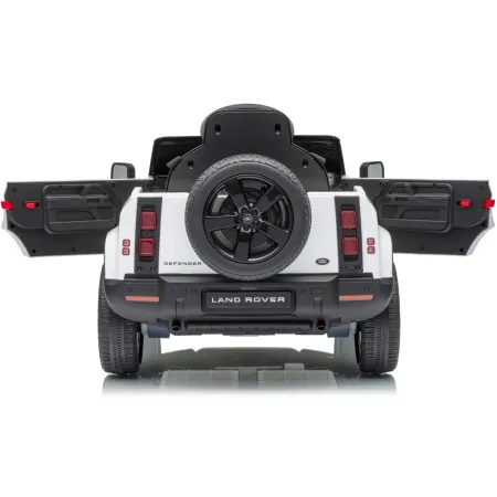 Defender Small Macchina Elettrica per Bambini 12V Bianco MP3 Luci LED